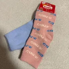 新品 履くホカロン キッズもこもこ靴下滑り止め付き 19-24cm 2足セット