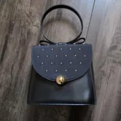 新品未使用タグ付き】 ミックス ビジューショルダーバッグ ネイビー