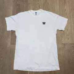【希少】90s デサント社製 アディダス トレフォイル刺繍 Tシャツ