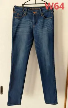 しまむら　クロッシープレミアムデニム　裏ベロア M ウエスト64　暖パン