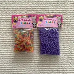 MIRACLE BEADS ミラクルビーズ 丸型 ミックスカラー クリア 紫