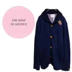 【ザショップティーケー】アウター♡ジャケット♡前ボタン♡高級感【L】ネイビー系