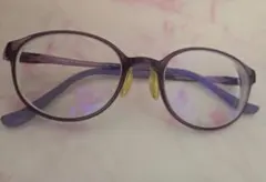 【Zoff SMART】パープル プラスチックフレーム メガネ(度あり)