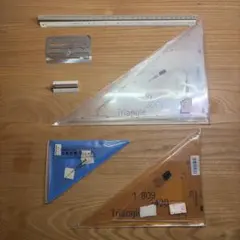 【一級建築士】製図 三角定規 三角スケール セット