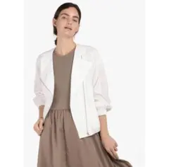 Theory luxe 21ss リネンクロップド丈ブルゾン ホワイトのサムネイル