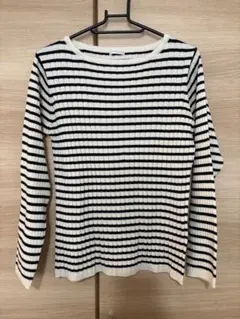 CINEMA CLUB ストライプニット M