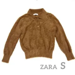 ZARA ブラウン ポロネックセーター Sサイズ
