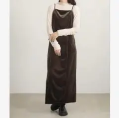 Ray Cassin レイカズン　ストレートベロアキャミワンピース