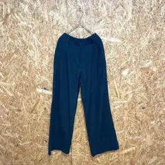 NONAME ノーネーム スラックス 無地 薄手 リネン ブラック レディース