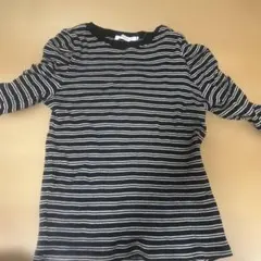 AMERICAN HOLIC 長袖Tシャツ M ブラック・ホワイトストライプ