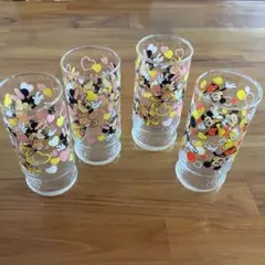 【希少】ディズニー ポップングラス 4個セット レトロ　ミッキー　ミニー