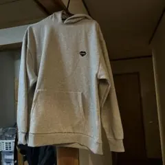 グレー フード付き スウェットパーカー