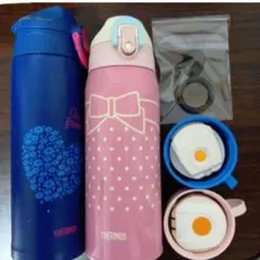 THERMOS サーモス 水筒 リボン柄 　サーモス水筒ピンク　子供用水筒
