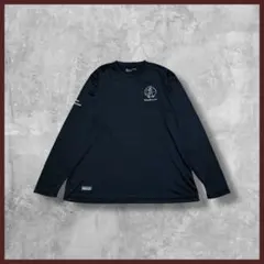 US古着 UNDER ARMOUR 刺繍ロゴ ロンT 長袖 ブラック XLサイズ