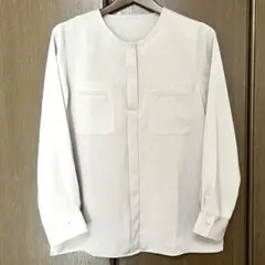 AOKI 長袖シャツ　グレーベージュ　Ｌ　LESMUSE
