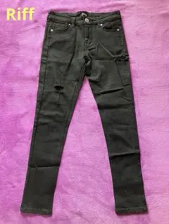 Riff ブラック ハイウエスト スキニージーンズ