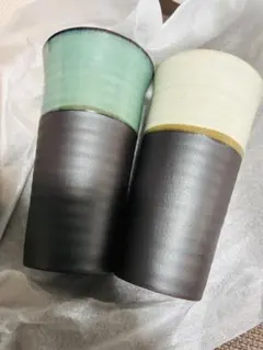 【新品未使用】陶器ビアタンブラー ビアカップ ペア 地ビールと和グラスの物語