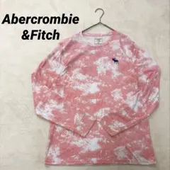 【Abercrombie&Fitch】タイダイ ロンT ピンク 長袖 ビッグロゴ