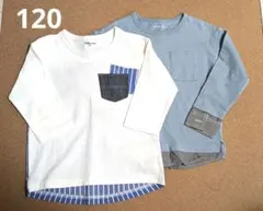 GLOBAL WORK 長袖カットソー 120 長袖＋七分袖セット