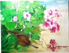 華やかカタバミ草／プリント