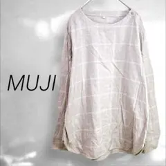 無印良品計画MUJI ラウンドネックコットンシャツ（L）シャツブラウスa1003