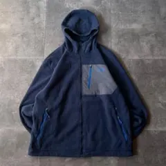 00s THE NORTH FACE フリース フルジップ 紺 XL A623