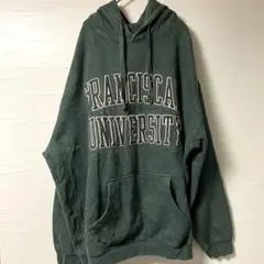 FRANCISCA UNIVERSITY パーカー ダークグリーン XL