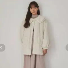 merry jenny フリルカラーフェイクファージャケット merry jenny（メリージェニー）の「フリルカラーフェイクファー