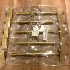 ゴールド　衣類ハンガーセット 5個入り