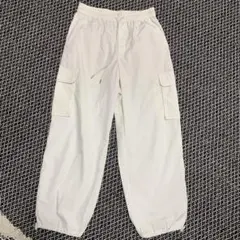 GUホワイト カーゴパンツ