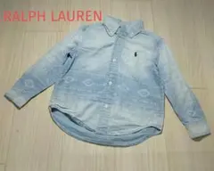 RALPH LAUREN ラルフローレン　グラデーションシャツ　3/3T 刺繍