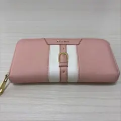 EASTBOY 長財布 ピンク ホワイト ベルトデザインのサムネイル