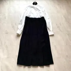 美品♡エンフォルド プリーツドッキングワンピース 切り替え マキシ丈 38