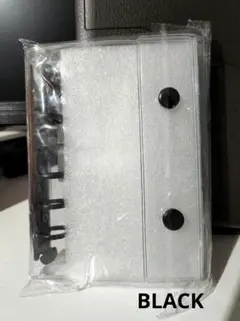 A7クリアバインダー6穴☆ブラック☆ダブルスナップ式☆シール帳に♪♪