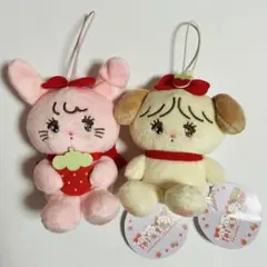 mikko characters いちごマスコットぬいぐるみ　2個セット