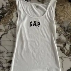 GAP タンクトップ ホワイト ロゴ入り XSのサムネイル
