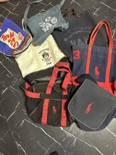 中古品バック7点ラルフローレン、VAN他