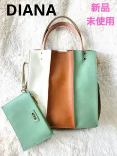 【DIANA】2WAYレザー マルチカラートートバック A4収納可能