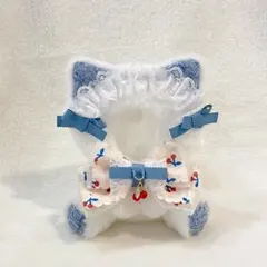 10cm さくらんぼねこ　おすわりぬい服 ぬいぐるみ服