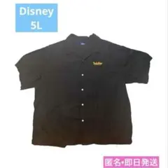 Disney ミッキー　オープンカラーシャツ　5L 黒　大きいサイズ　半袖　即日のサムネイル