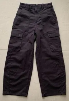 【GU】バレルレッグ　カーゴパンツ Mサイズダークグレー