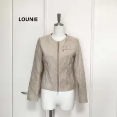 LOUNIE ルーニィー　スウェード　ノーカラー　ジャケット　フェイクレザーのサムネイル