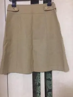 ロペピクニック 膝上スカート 黄土色 サイズ36  毛50％ レーヨン50％
