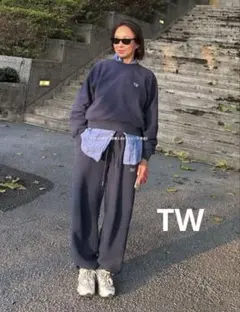 TW Crew Neck Sweat & Wide Sweat Pant セット