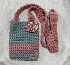 【値下げ】手編み スマホショルダーバッグ 1