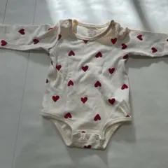 petit main ハート柄ロンパース 70
