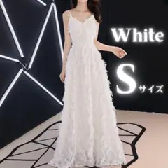 フェザードレス ウェディング ロング 結婚式 前撮 二次会 パーティードレス