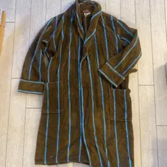 【古着】EGERIA バスローブ Mサイズ ブラウン・ブルー