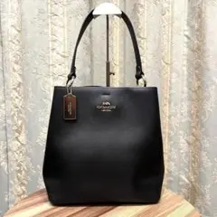 ✨人気✨2WAY✨COACH コーチ ショルダーバッグ トート レザー ネイビーのサムネイル