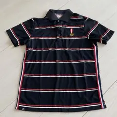 お値下げFILA ブラックストライプ ポロシャツ M